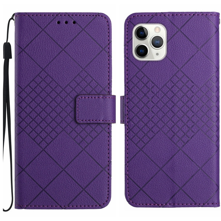 Rhombic Grid Texture Leather Phone Case, Series 2