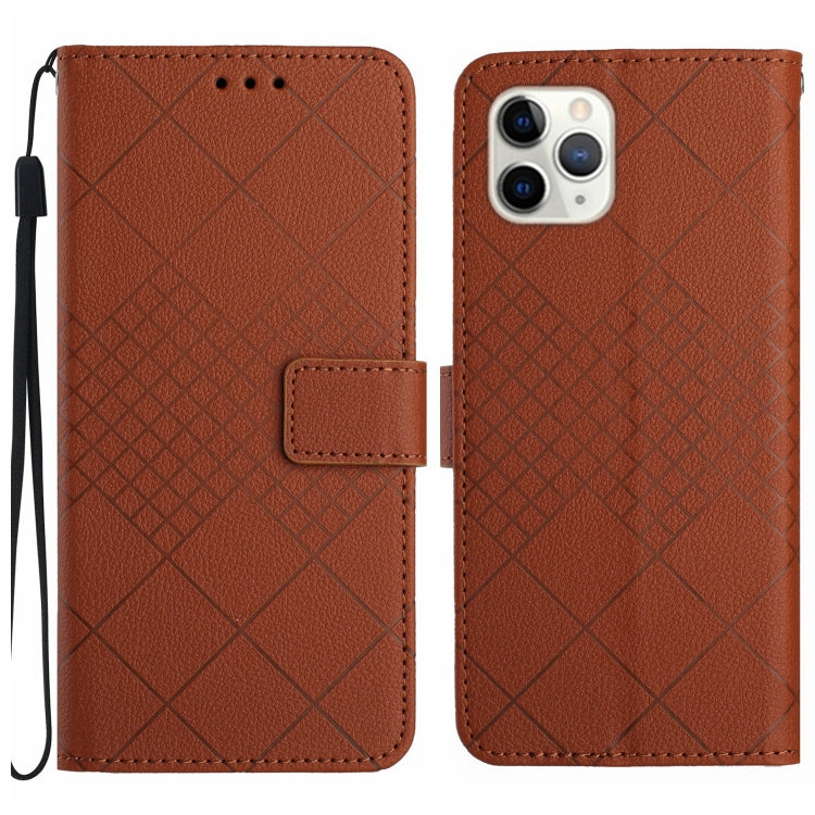 Rhombic Grid Texture Leather Phone Case, Series 2