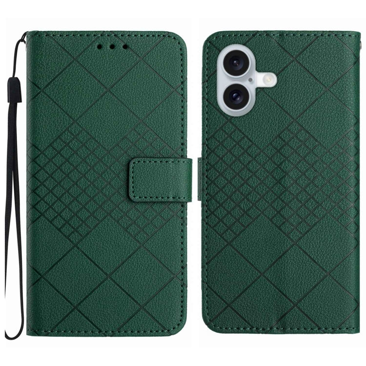 Rhombic Grid Texture Leather Phone Case, Series 2