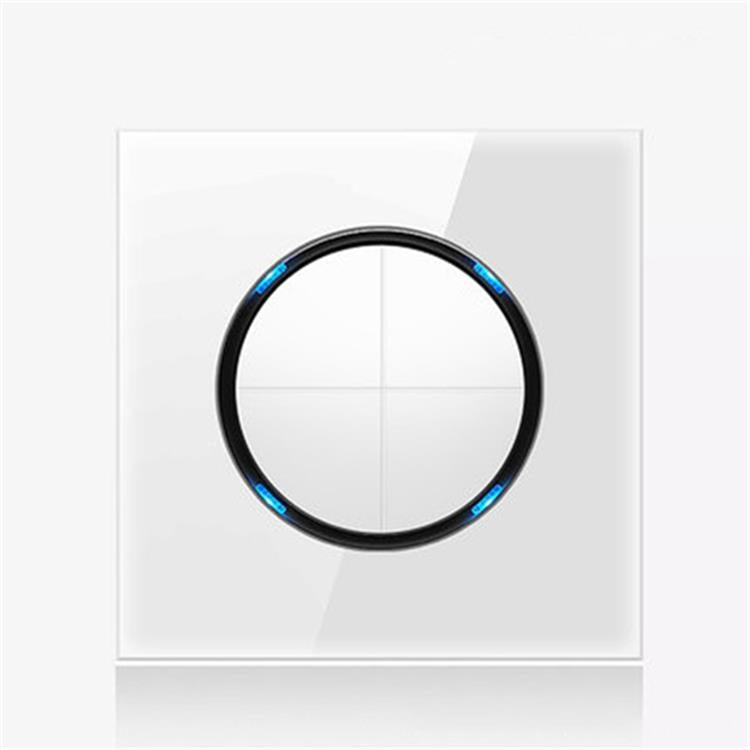 86mm Round LED Tempered Glass Switch Panel, White Round Glass Reluova