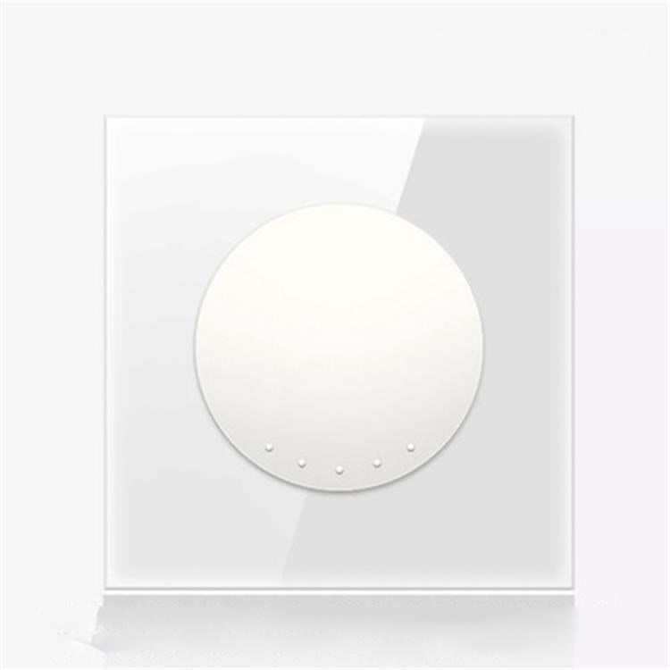 86mm Round LED Tempered Glass Switch Panel, White Round Glass Reluova