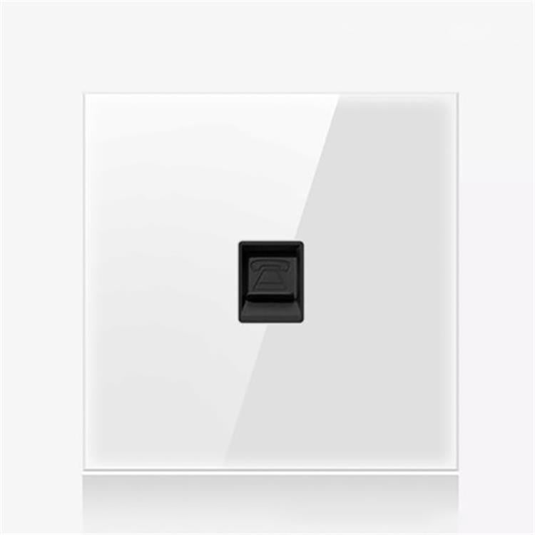 86mm Round LED Tempered Glass Switch Panel, White Round Glass Reluova