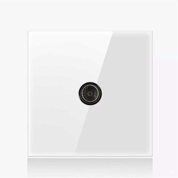 86mm Round LED Tempered Glass Switch Panel, White Round Glass Reluova