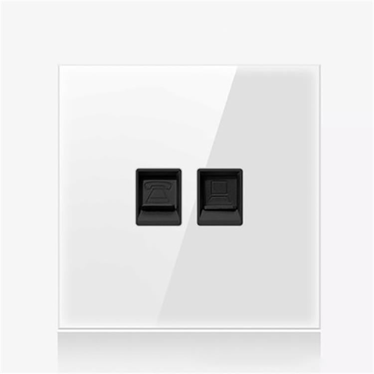 86mm Round LED Tempered Glass Switch Panel, White Round Glass Reluova