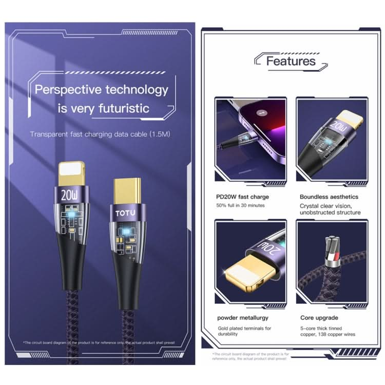 TOTU BT-018 Ming Series 3A USB to 8 Pin Fast Charging Data Cable