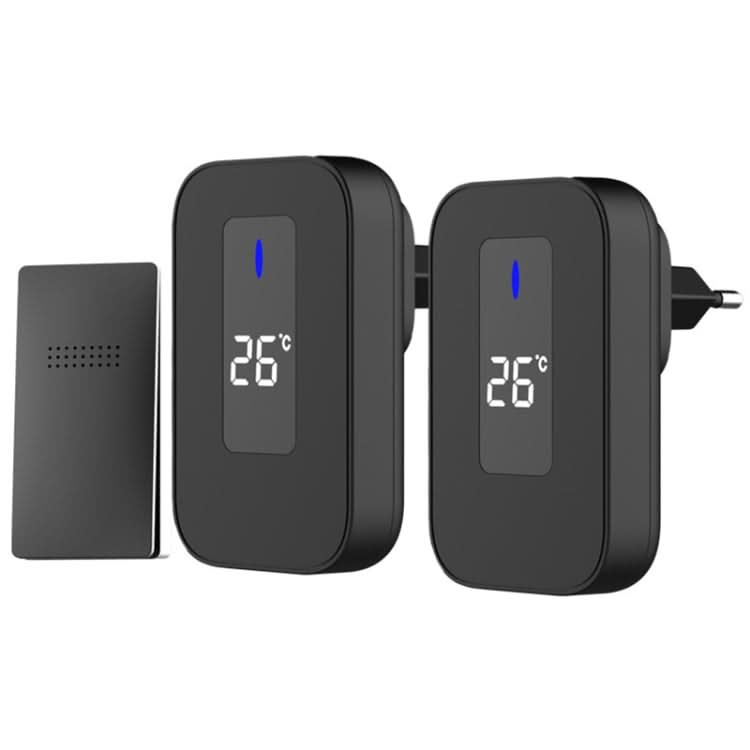 C303B One to Two Home Wireless Doorbell Temperature Digital Display Remote Control Elderly Pager Reluova