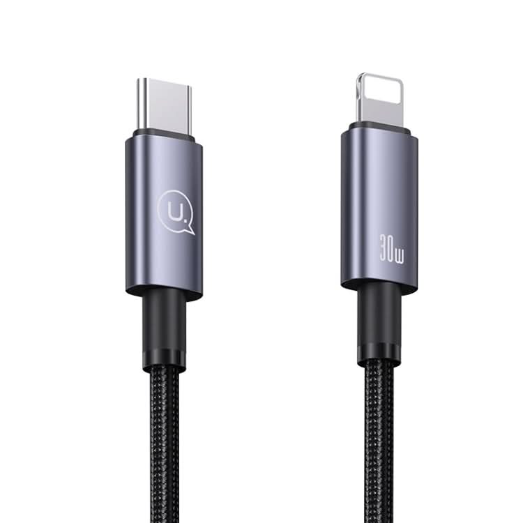 USAMS US-SJ662 Type-C To 8 Pin 30W Fast Charge Data Cable, Length: 1.2m