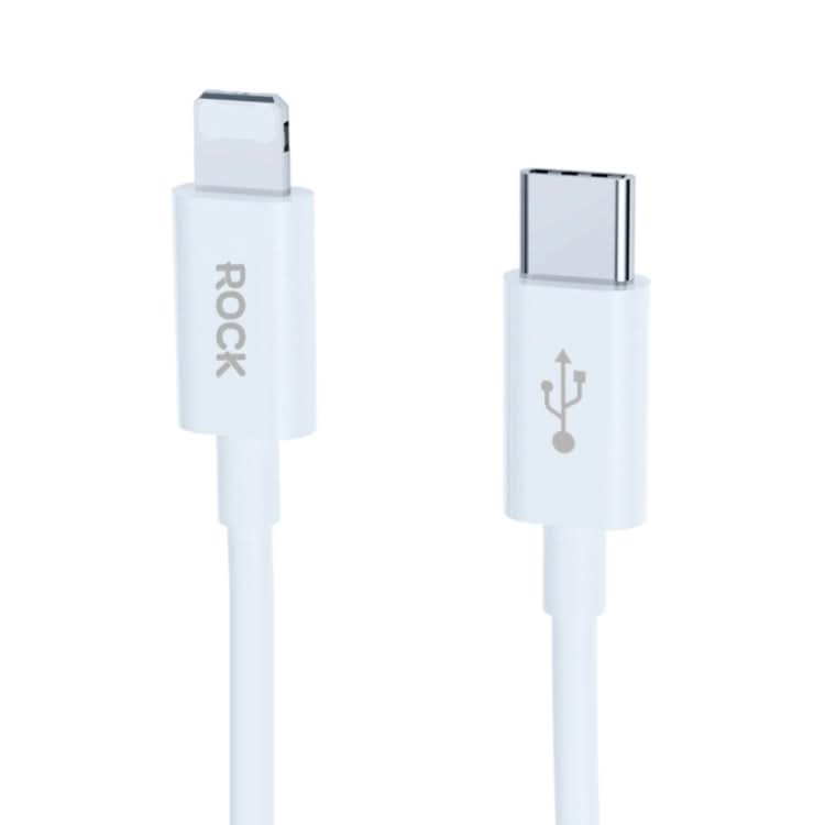 ROCK Simple Series 1m 27W USB-C / Type-C to 8 Pin Fast Charging Data Cable