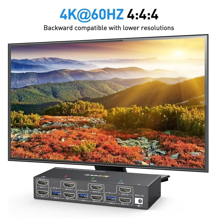 KC-KVM302AS 4K 60Hz USB3.0 / HDMI Dual Monitors KVM Switch My Store