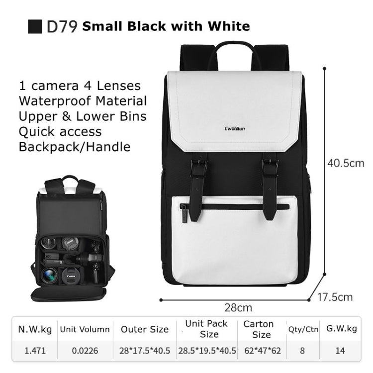 Cwatcun D79 Camera Backpack Multi-Functional Camera  Dual Shoulders Bag