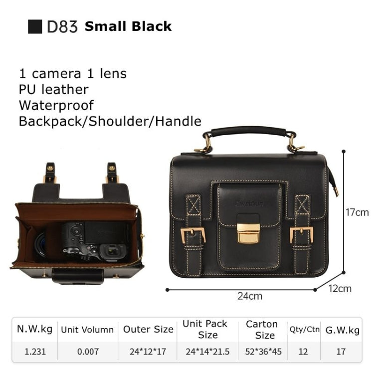 Cwatcun D83 Vintage Small Camera Case Leather Camera Messenger Bag My Store