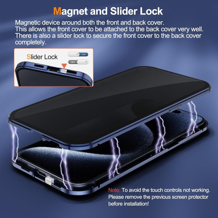 Anti-peeping Magnetic Double-sided Tempered Glass Phone Case, Series 1