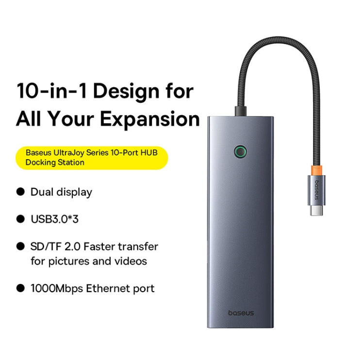 Baseus BS-OH161 UltraJoy Series 10 in 1 USB-C / Type-C Port HUB Docking Station