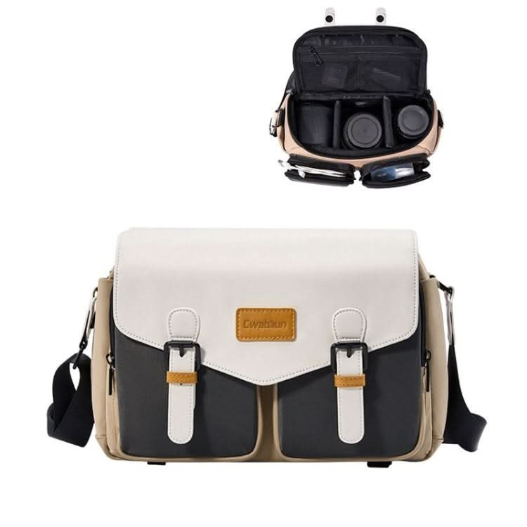 Cwatcun D99 Contrast Color Single Shoulder Camera Bag Outdoor Camera Bag Professional Crossbody Handbag My Store