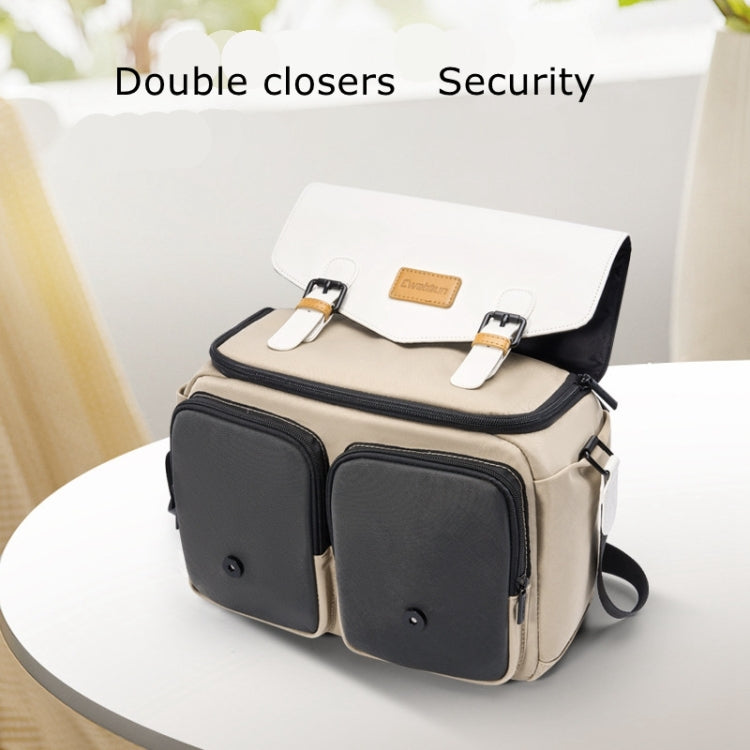 Cwatcun D99 Contrast Color Single Shoulder Camera Bag Outdoor Camera Bag Professional Crossbody Handbag