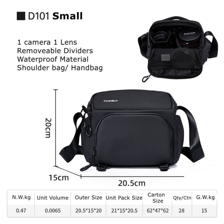 Cwatcun D101 Crossbody-Kameratasche, Schultertasche für Fotografieobjektive