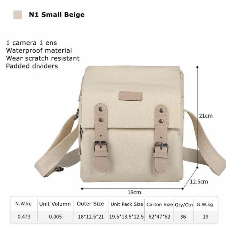 Cwatcun N1 Retro Multifunctional Canvas Waterproof Digital Camera Photography Bag My Store