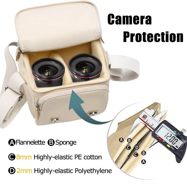 Cwatcun N1 Retro Multifunctional Canvas Waterproof Digital Camera Photography Bag