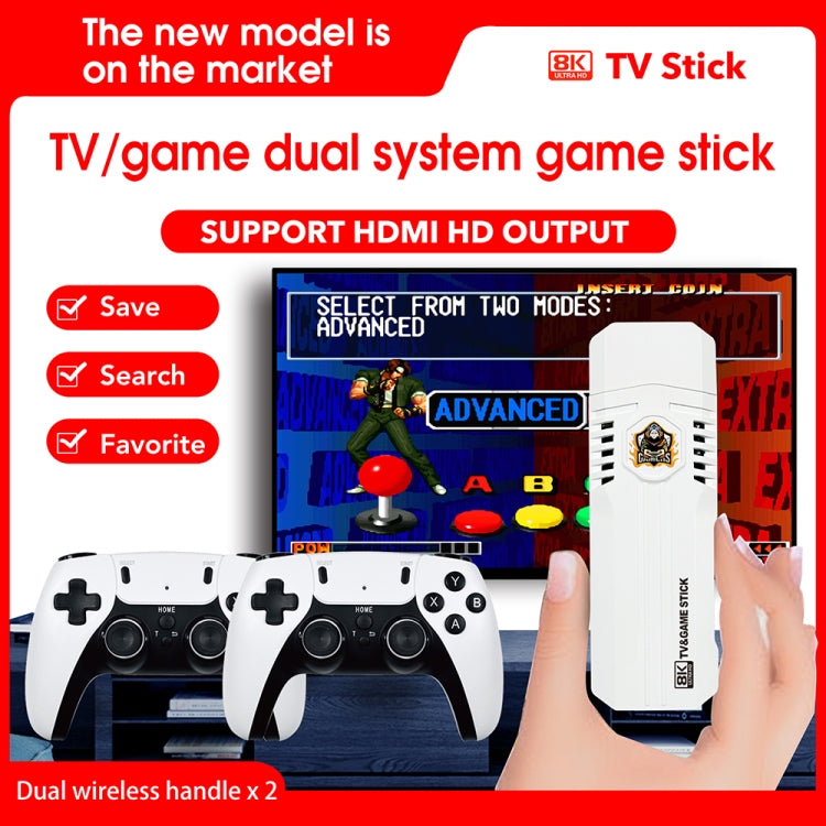 K8 Pro 8K Ultra HD TV Dual Controller Game Console 40000+ Built-in Games Reluova