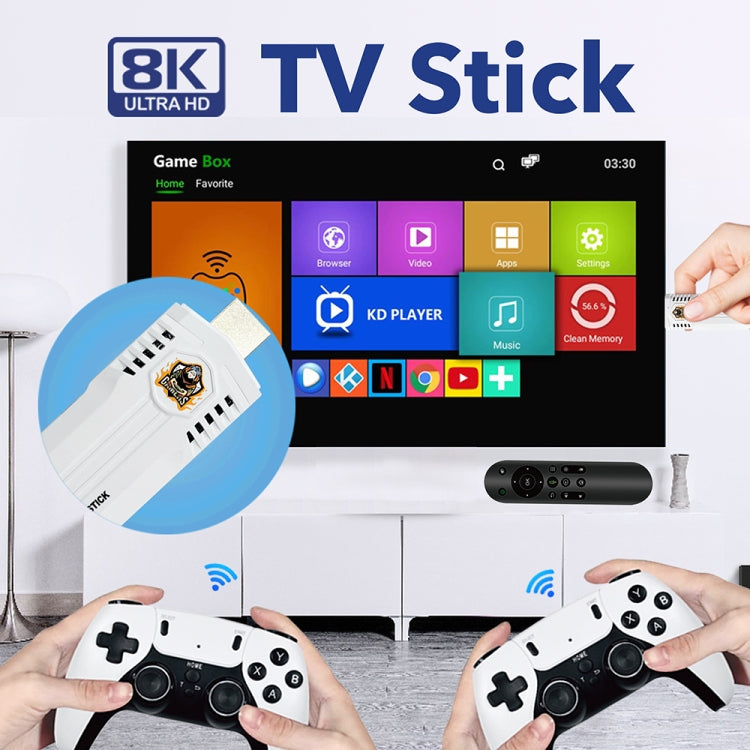 K8 Pro 8K Ultra HD TV Dual Controller Game Console 40000+ Built-in Games