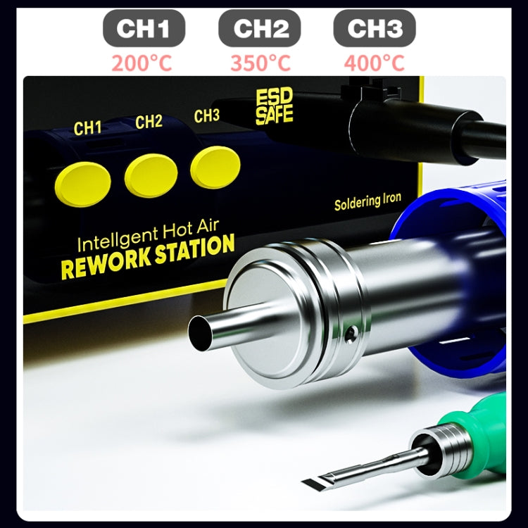 Mechanic 861DS 2 in 1 Dual Function Hot Air Gun Electric Soldering Iron Rework Station