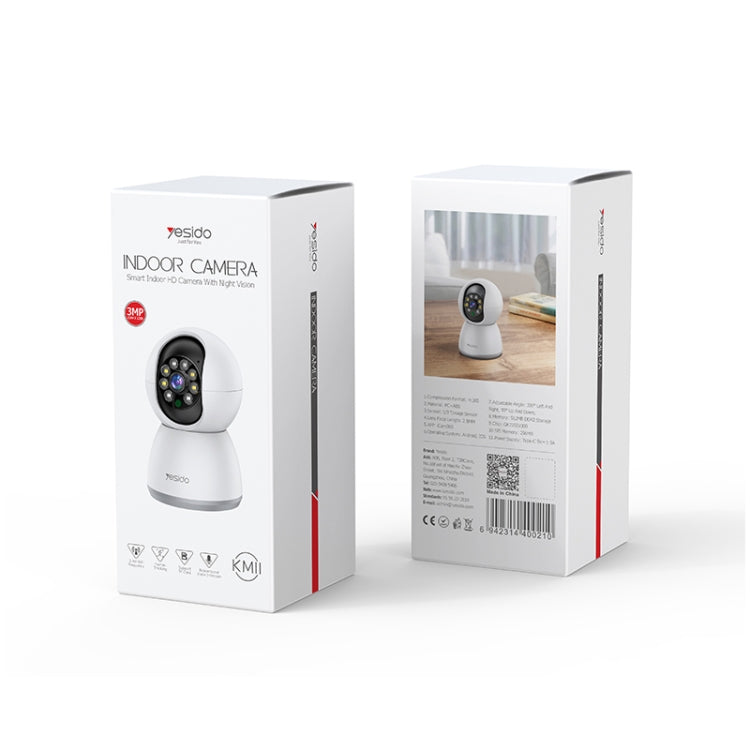 Yesido KM11 3.0MP Full Color Day and Night Smart 2.4G WIFI Camera Reluova