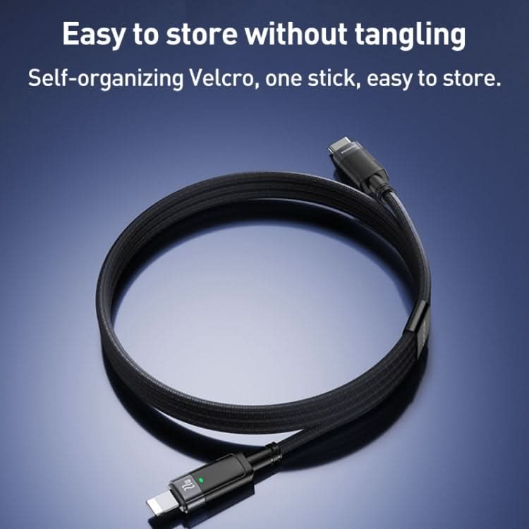 YESIDO CA159 1.2m 27W USB-C / Type-C to 8 Pin Auto Power-off Charging Cable