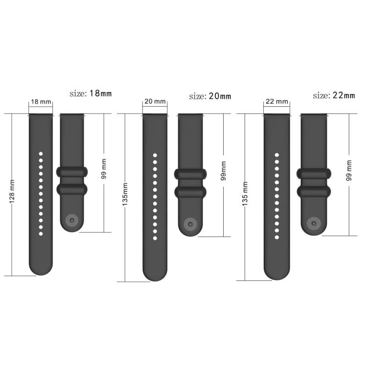 Universal Solid Color Reverse Buckle Silicone Watch Band, Series 1