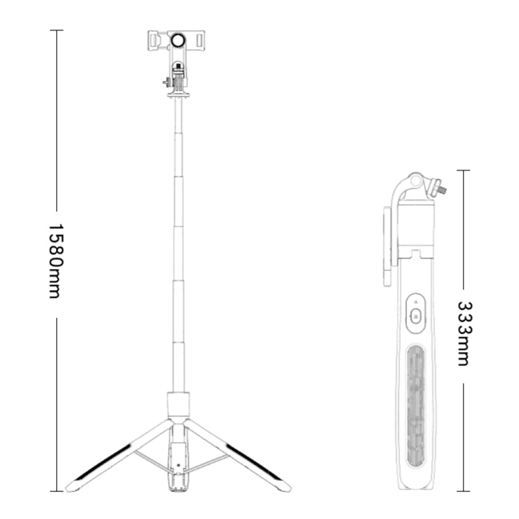 Yesido SF13 Retractable Extended Bluetooth Tripod Phone Live Streaming Selfie Stand Reluova