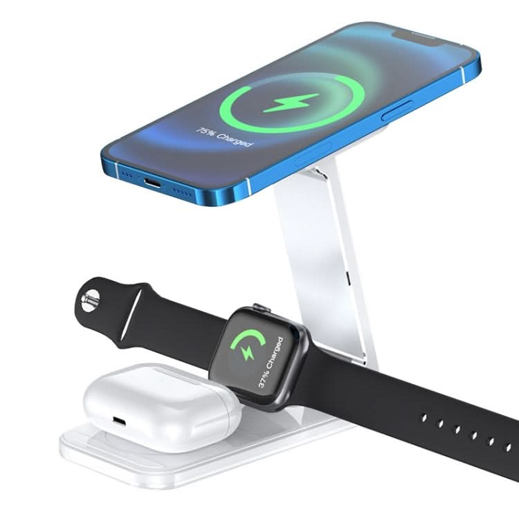 S16 15W 3 in 1 Foldable Wireless Fast Charging Phone Holder