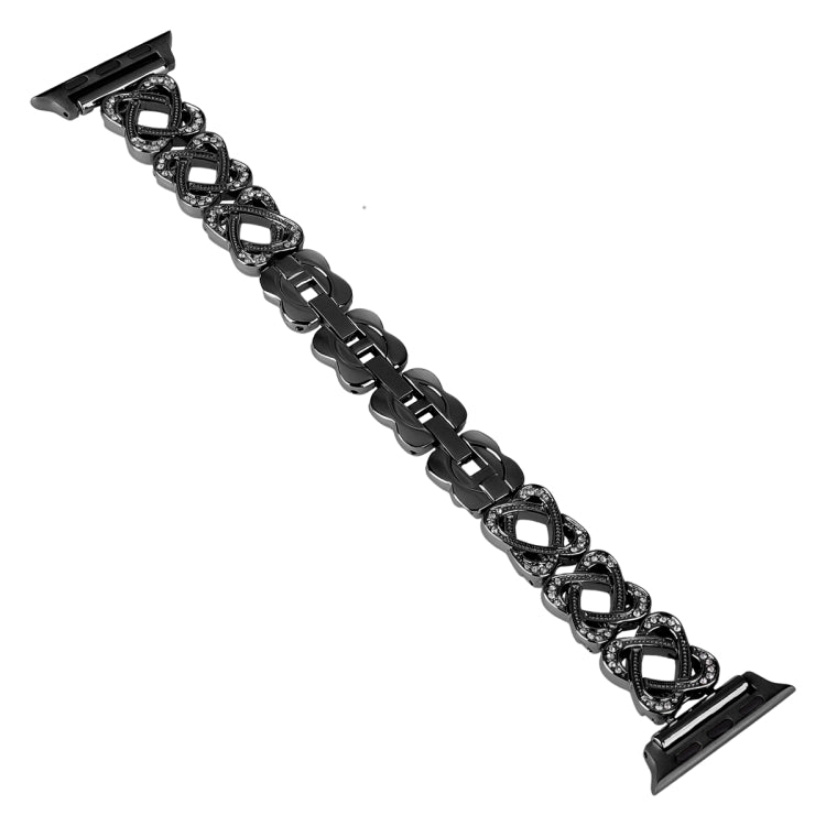 Hearts Crossed Diamond Metal Watch Band, Series 3