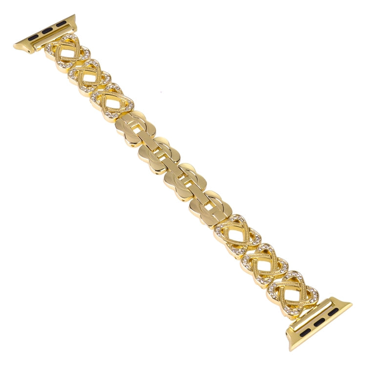 Hearts Crossed Diamond Metal Watch Band, Series 3