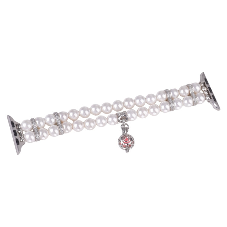 Beaded Dual Row Pearl Bracelet Watch Band, Series 2