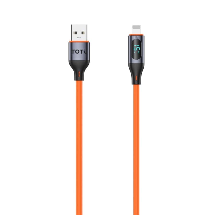 TOTU CB-7-L 15W USB to 8 Pin Digital Display Fast Charging Silicone Cable, Length: 1m