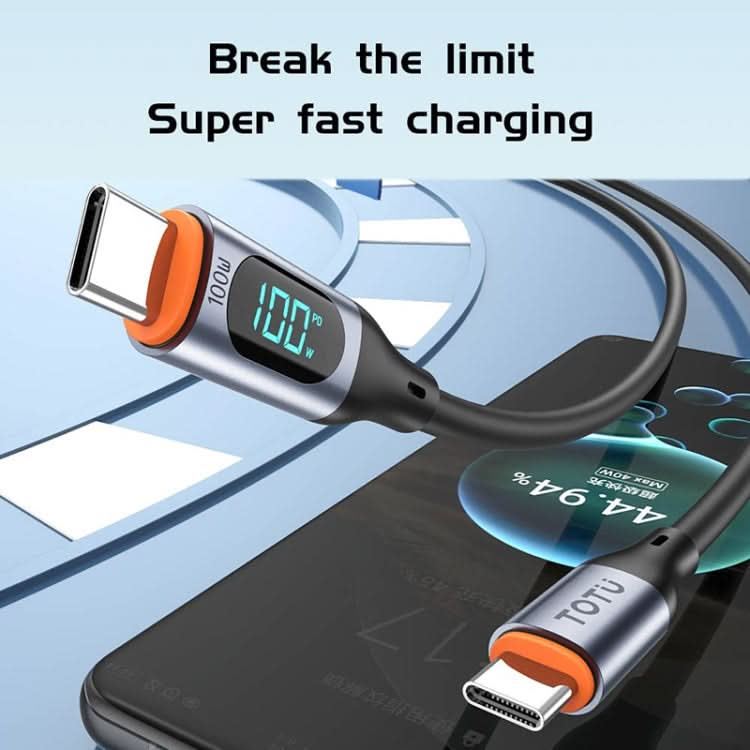 TOTU CB-7-L 15W USB to 8 Pin Digital Display Fast Charging Silicone Cable, Length: 1m