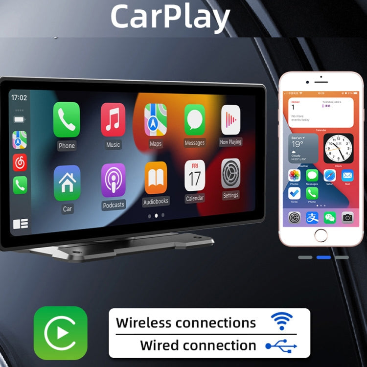 B5303 10.26 inch Portable Car MP5 Player Support CarPlay / Android Auto