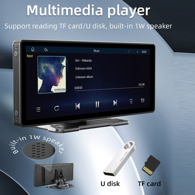 B5303 10.26 inch Portable Car MP5 Player Support CarPlay / Android Auto