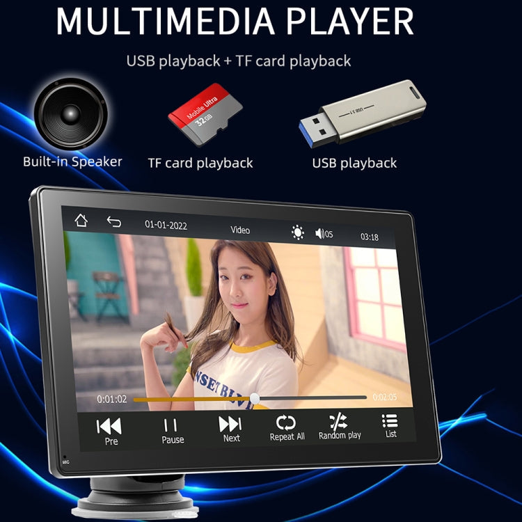 B5305 9 inch Portable Car MP5 Player Support CarPlay / Android Auto