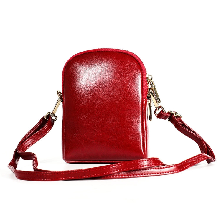 6062 Lady Retro Oil Wax Leather Shoulder Bag Small Phone bag My Store