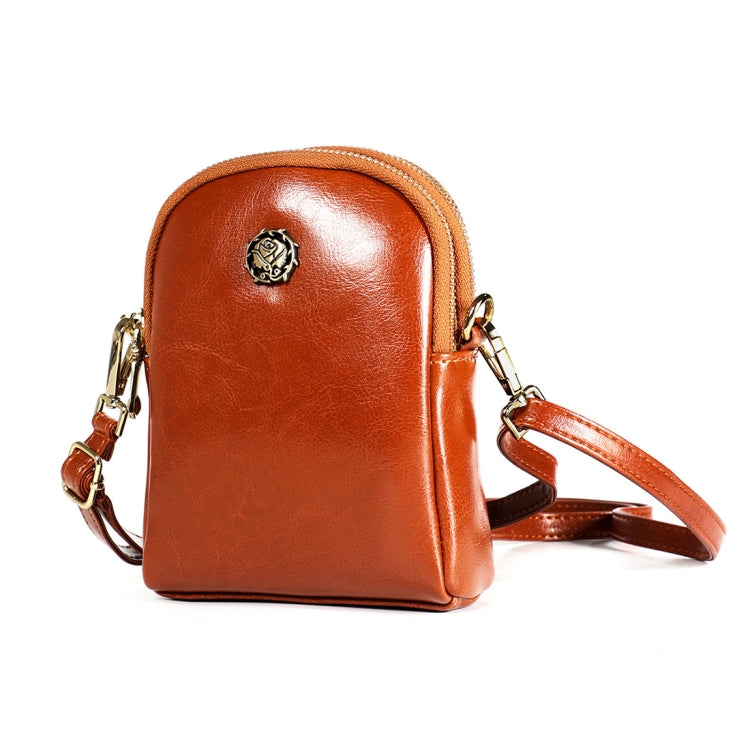 6062 Lady Retro Oil Wax Leather Shoulder Bag Small Phone bag My Store