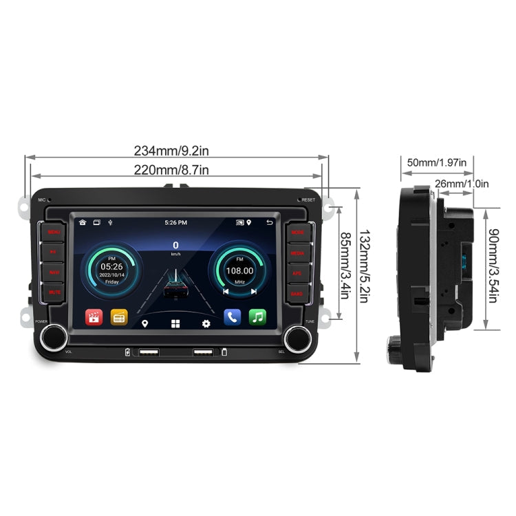 S9070 For Volkswagen 7 inch Portable Car MP5 Player Support CarPlay / Android Auto ÎҵÄÉ̵ê