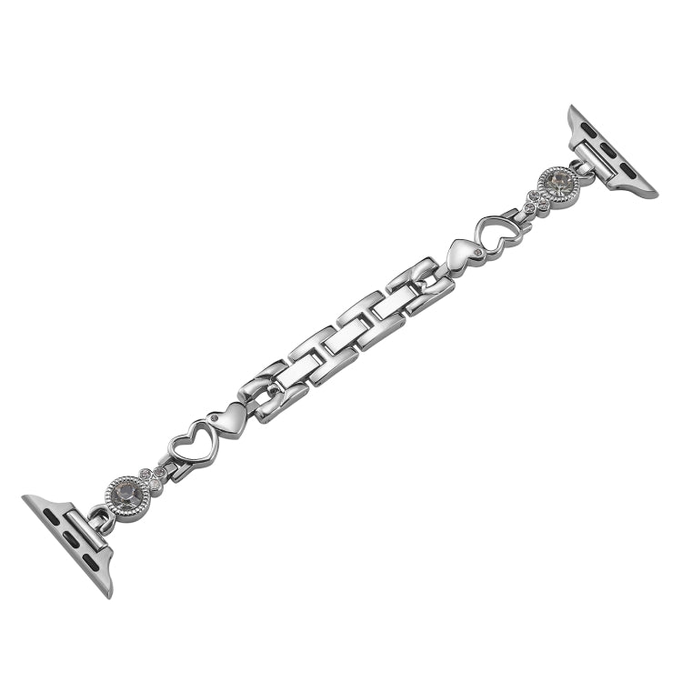 Diamond Hearts Metal Chain Watch Band, Series 3