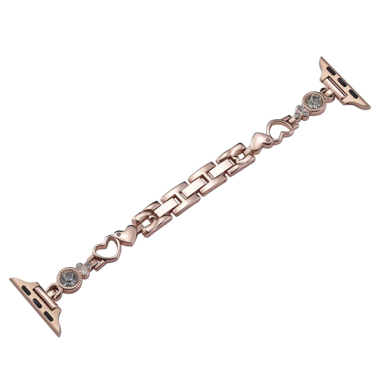 Diamond Hearts Metal Chain Watch Band, Series 3