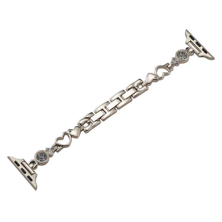 Diamond Hearts Metal Chain Watch Band, Series 3