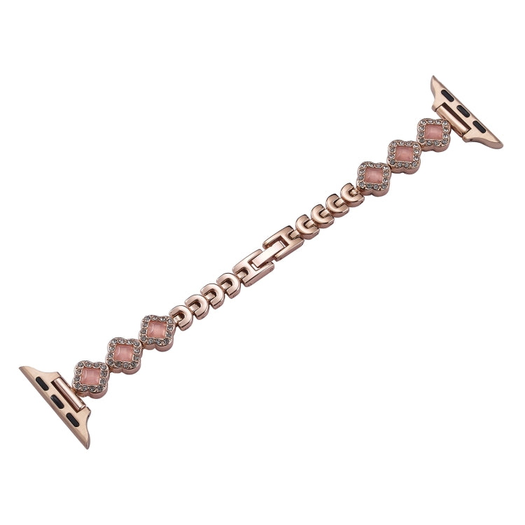 Diamond Four-leaf Clover Metal Chain Watch Band, Series 1