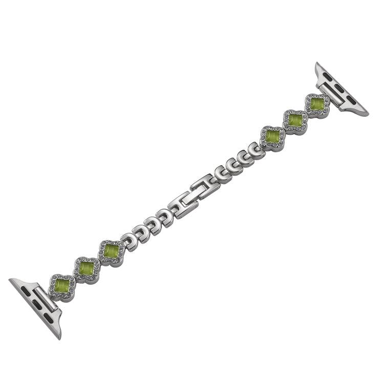 Diamond Four-leaf Clover Metal Chain Watch Band, Series 3