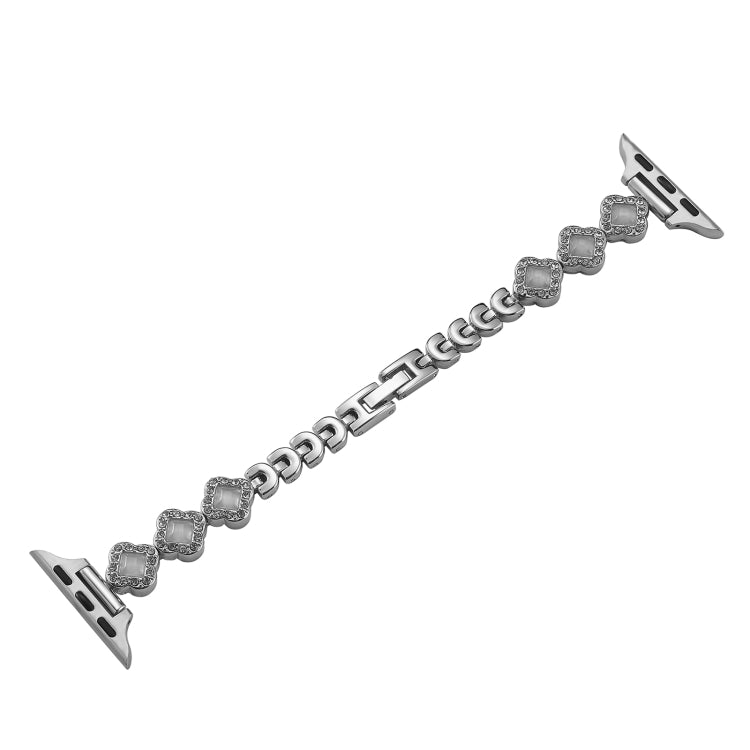 Diamond Four-leaf Clover Metal Chain Watch Band, Series 3