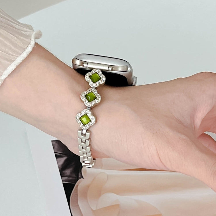 Diamond Four-leaf Clover Metal Chain Watch Band, Series 1