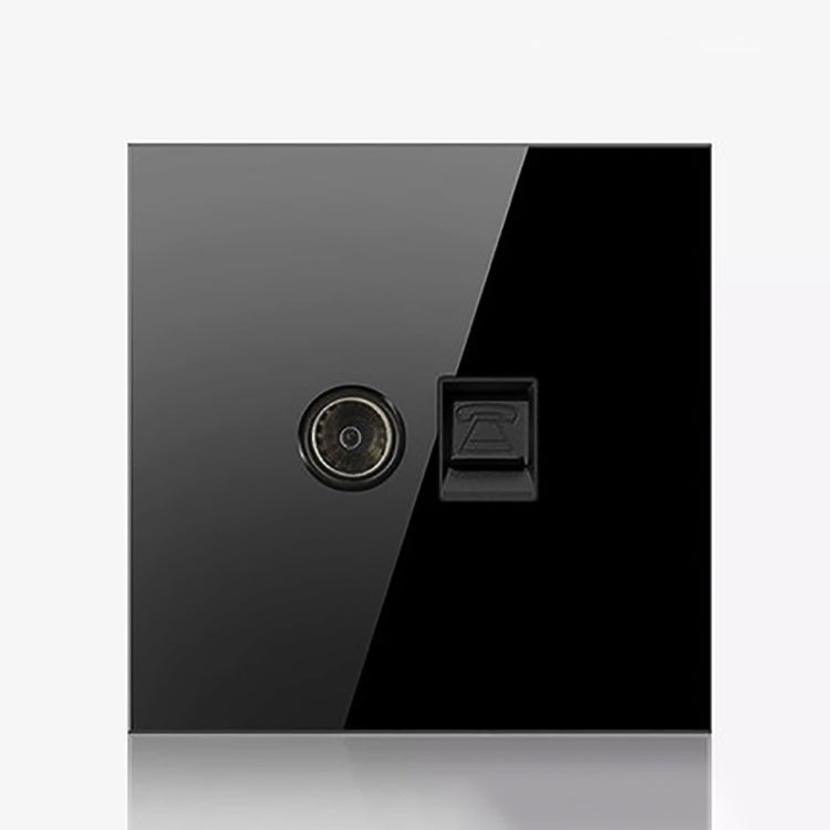 86mm Round LED Tempered Glass Switch Panel, Black Round Glass Reluova