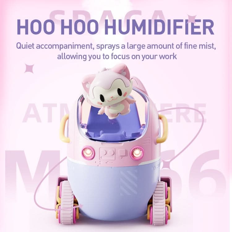 MJ066 220ML Portable Desktop Cute Cartoon Tank Car Air Humidifier with LED Lights Reluova